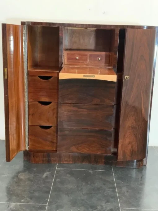 Pamono Art Deco Secretaire in Feather Mahogany Discount
