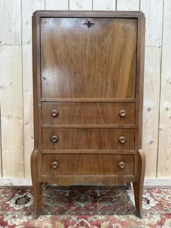 Pamono Art Deco Secretary in Walnut Veneer New