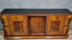 Pamono Art Deco Sideboard in Burl and Carved Wood, Pier Luigi Colli, 1920s Discount