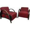 Pamono Art Deco Style Armchairs, 1980s, Set of 2