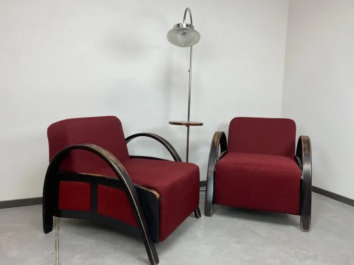 Pamono Art Deco Style Armchairs, 1980s, Set of 2