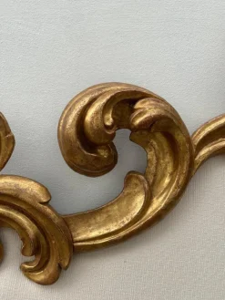 Pamono Art Deco Style Bed Headboard in Wood with Gold Leaf Sale