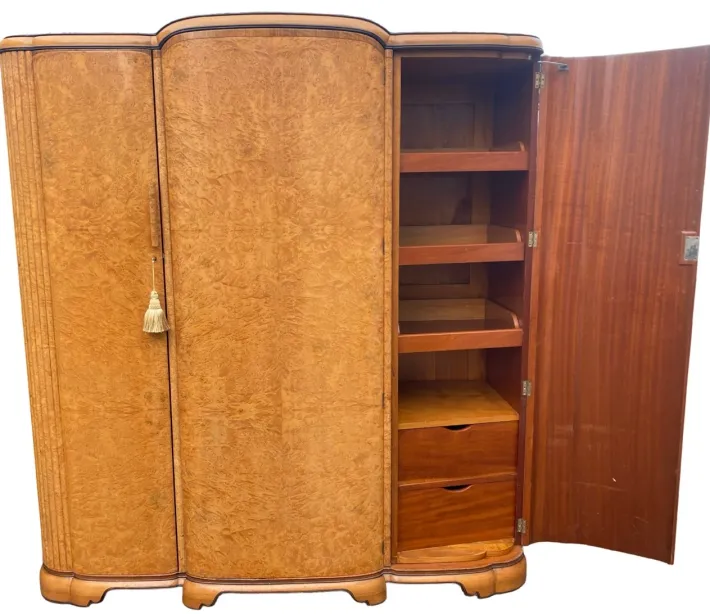 Pamono Art Deco Triple Wardrobe by Harry and Lou Epstein, 1930s Online