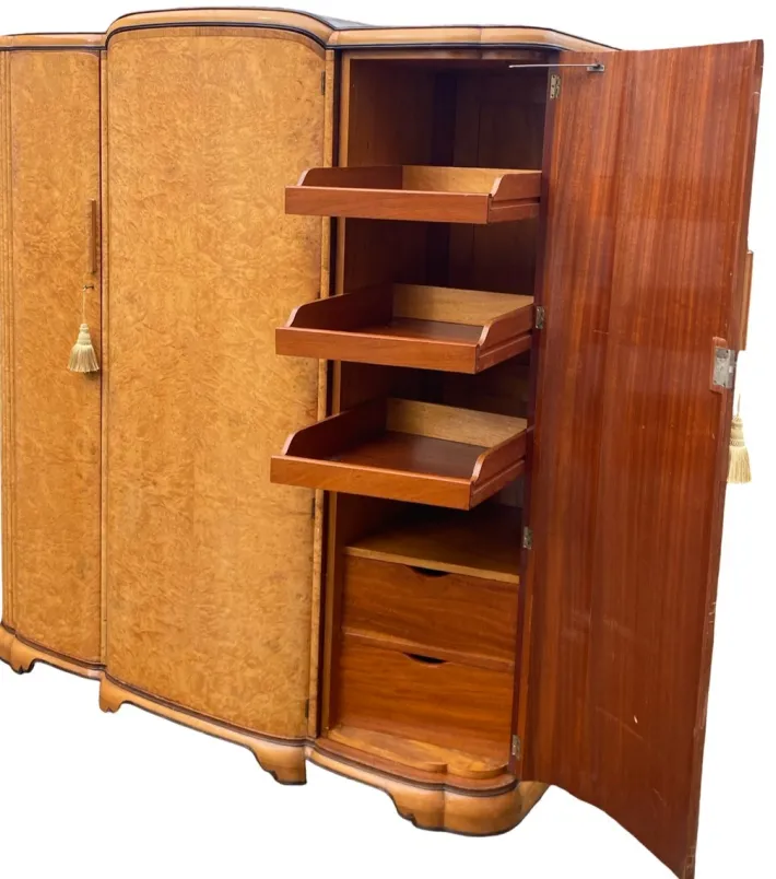 Pamono Art Deco Triple Wardrobe by Harry and Lou Epstein, 1930s Online