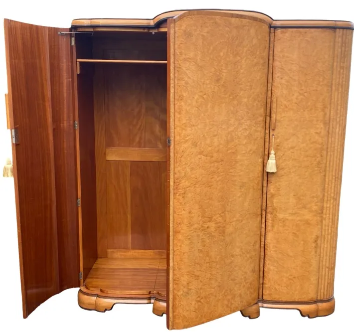 Pamono Art Deco Triple Wardrobe by Harry and Lou Epstein, 1930s Online