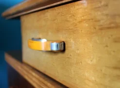 Pamono Art Deco Veneer Rosewood and Maple Vanity with Bakelite Handles, Italy, 1930s Sale