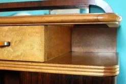 Pamono Art Deco Veneer Rosewood and Maple Vanity with Bakelite Handles, Italy, 1930s Sale