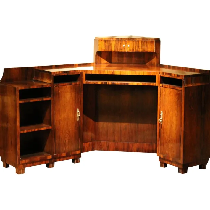 Pamono Art Deco Veneer Writing Desk or Vanity Table, 1920s