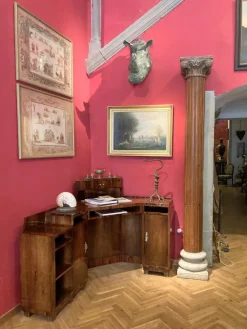 Pamono Art Deco Veneer Writing Desk or Vanity Table, 1920s