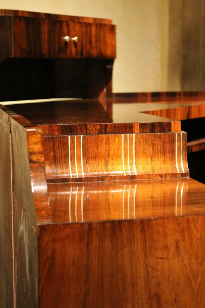 Pamono Art Deco Veneer Writing Desk or Vanity Table, 1920s