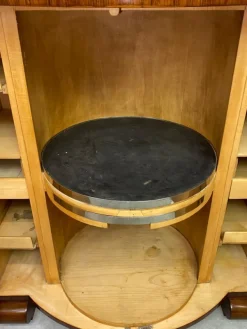 Pamono Art Deco Walnut Bar Cabinet attributed to Thonet, 1930s Hot