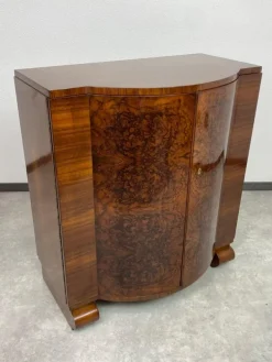 Pamono Art Deco Walnut Bar Cabinet attributed to Thonet, 1930s Hot