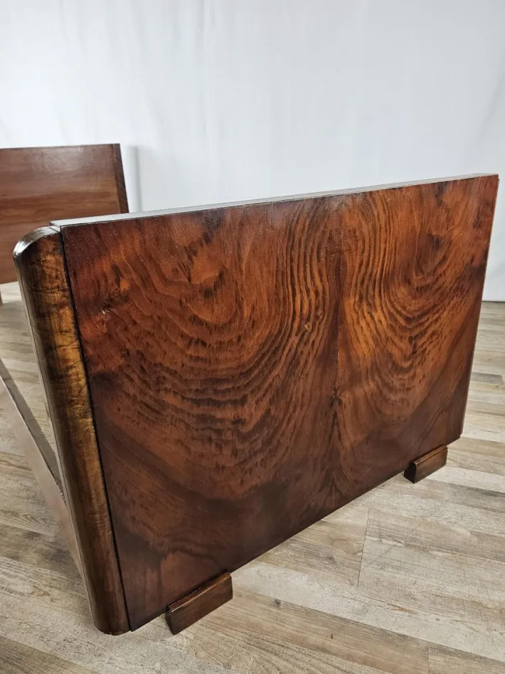 Pamono Art Deco Walnut Bed, 1940 Online