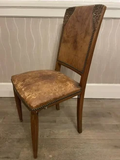 Pamono Art DEco Walnut Dining Tables and Chairs, Set of 12