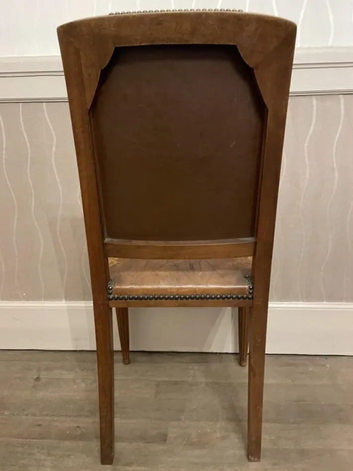 Pamono Art DEco Walnut Dining Tables and Chairs, Set of 12