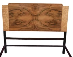 Pamono Art Deco Walnut Double Bed, 1930s Best