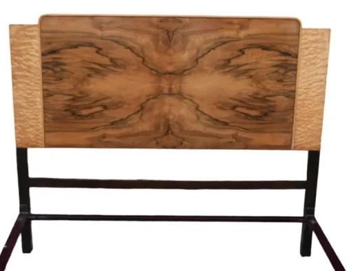 Pamono Art Deco Walnut Double Bed, 1930s Best