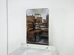 Pamono Art Deco Walnut Storage Unit with White Marble, 1940 Hot