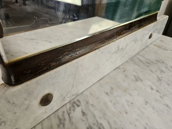 Pamono Art Deco Walnut Storage Unit with White Marble, 1940 Hot