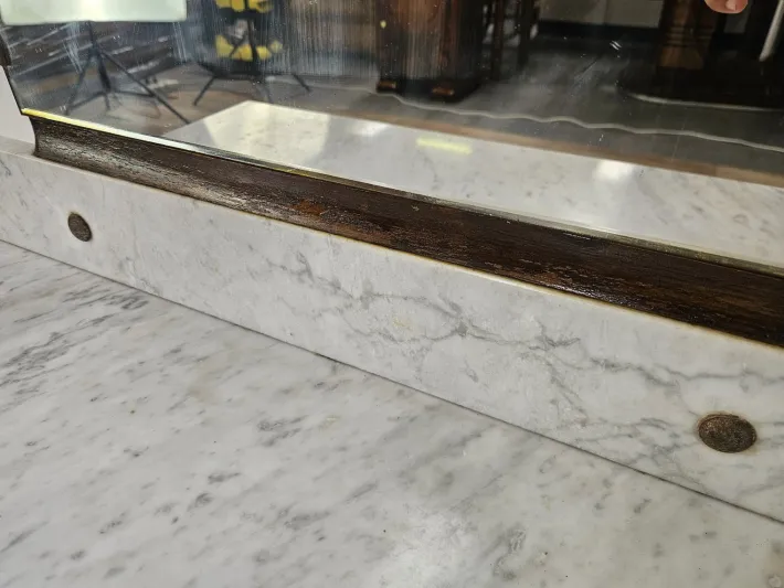 Pamono Art Deco Walnut Storage Unit with White Marble, 1940 Hot