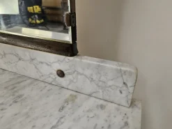 Pamono Art Deco Walnut Storage Unit with White Marble, 1940 Hot