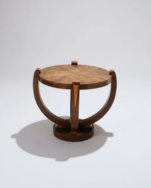 Pamono Art Deco Wooden Pedestal Table, 1930s Outlet