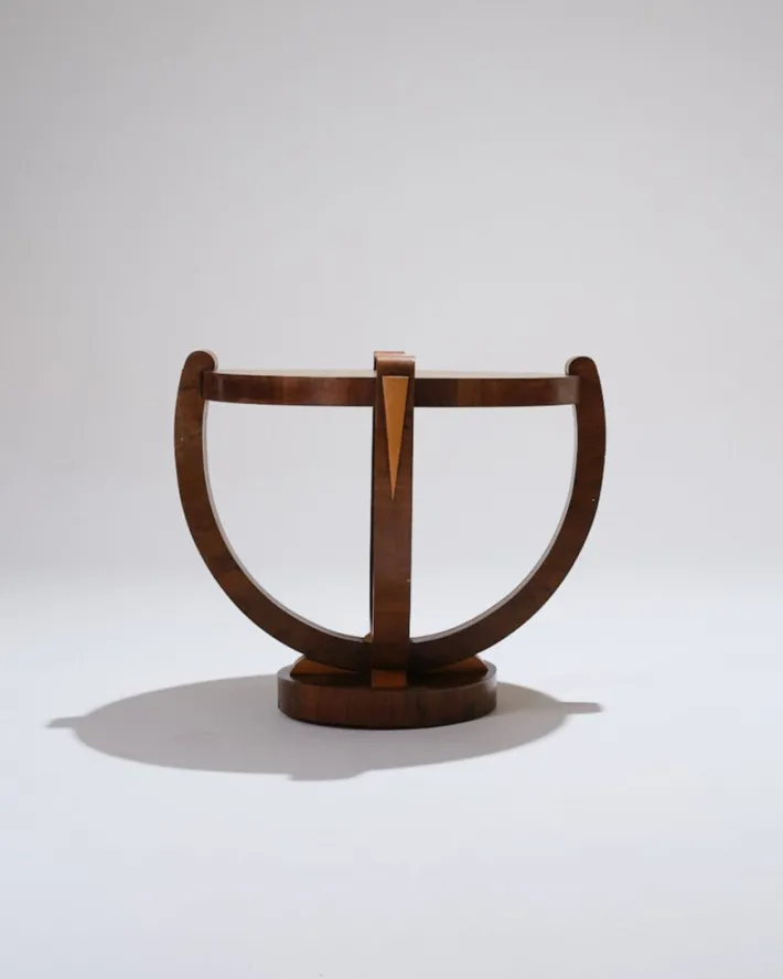 Pamono Art Deco Wooden Pedestal Table, 1930s Outlet
