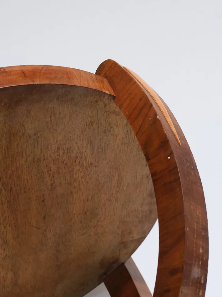 Pamono Art Deco Wooden Pedestal Table, 1930s Outlet