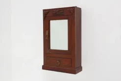 Pamono Art Deco Wooden Shaving Cabinet with Beveled Mirror, France, 1920s Outlet