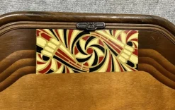 Pamono Art Nouveau Bed with Stylized Decor, 1890s Outlet
