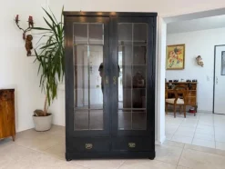 Pamono Art Nouveau Black Display Cabinet Online
