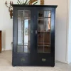 Pamono Art Nouveau Black Display Cabinet Clearance