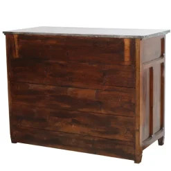 Pamono Art Nouveau Chest of Drawers with Marble Top & Beveled Mirror, 1900s Sale