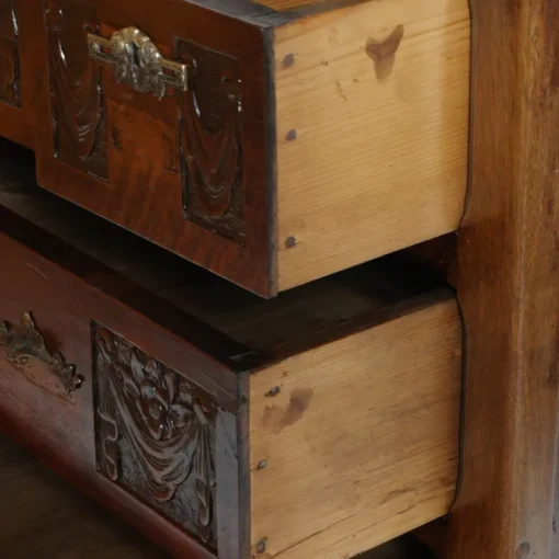 Pamono Art Nouveau Chest of Drawers with Marble Top & Beveled Mirror, 1900s Sale
