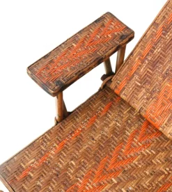 Pamono Art Nouveau Childrens Folding Deck Chair or Lounge Chair in Rattan, 1900s Online