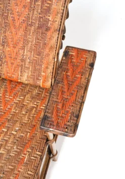 Pamono Art Nouveau Childrens Folding Deck Chair or Lounge Chair in Rattan, 1900s Online