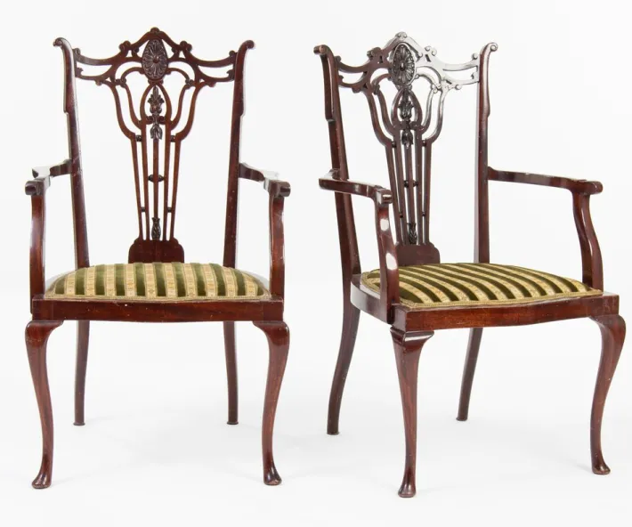 Pamono Art Nouveau Chippendale Living Room Set, Set of 11 New