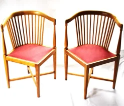 Pamono Art Nouveau Corner Chairs by J. M. Olbrich / M. Niedermoser, Vienna, Austria, 1902, Set of 2 Discount