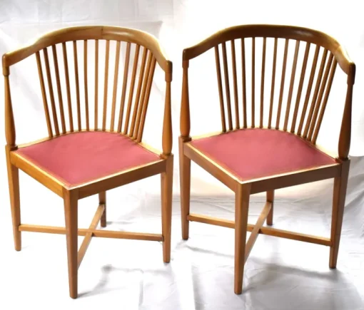 Pamono Art Nouveau Corner Chairs by J. M. Olbrich / M. Niedermoser, Vienna, Austria, 1902, Set of 2 Discount