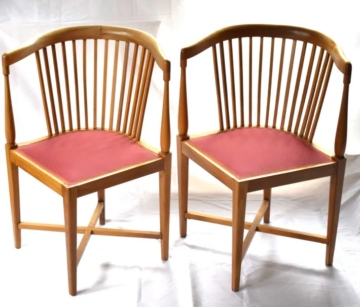 Pamono Art Nouveau Corner Chairs by J. M. Olbrich / M. Niedermoser, Vienna, Austria, 1902, Set of 2 Discount