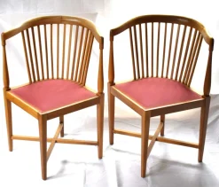 Pamono Art Nouveau Corner Chairs by J. M.olbrich / M. Niedermoser, Vienna, Austria, 1902, Set of 2 Sale