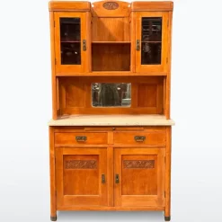 Pamono Art Nouveau Cupboard with Marble Top and Mirror, 1910s Outlet