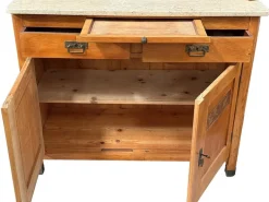 Pamono Art Nouveau Cupboard with Marble Top and Mirror, 1910s Outlet