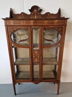 Pamono Art Nouveau Display Case in Mahogany Clearance