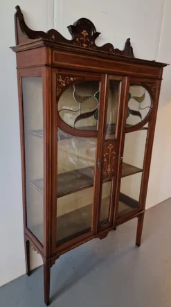 Pamono Art Nouveau Display Case in Mahogany Clearance