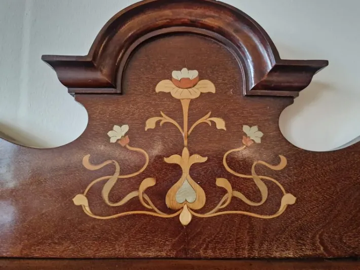 Pamono Art Nouveau Display Case in Mahogany Clearance