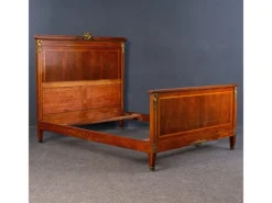 Pamono Art Nouveau Double Bed in Mahogany Hot