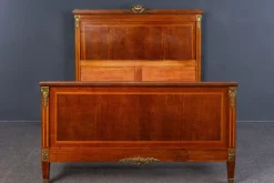 Pamono Art Nouveau Double Bed in Mahogany Hot