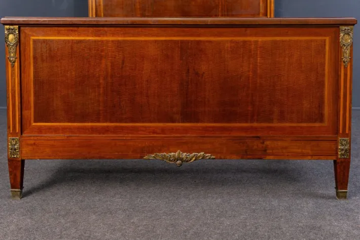 Pamono Art Nouveau Double Bed in Mahogany Hot