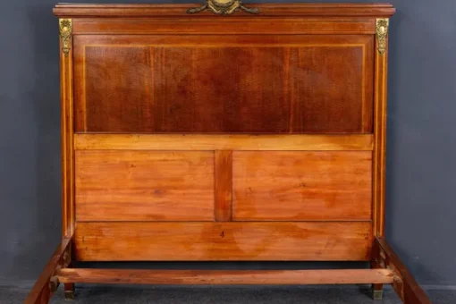 Pamono Art Nouveau Double Bed in Mahogany Hot